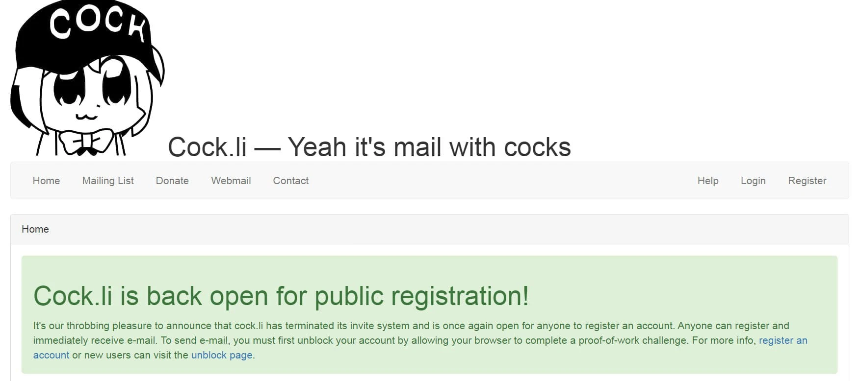 匿名邮箱 - cock.li